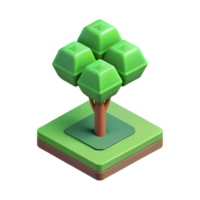 inspired rustic Isometric tree with clean lines. Minimal, with Scalable Design. detailed png