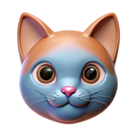 etéreo suntuoso estilizado linha arte do uma gatos face. fresco arestas, peso único AVC, plano cor com escalável Projeto. elite png