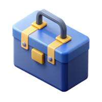quintessential contemporary Isometric toolbox with minimal design. Clean lines, flat color with Scalable Design. studio quality png