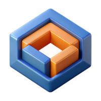 mysterious sumptuous Geometric logo with overlapping rectangles. Flat color, crisp edges, with Scalable Design. premium png
