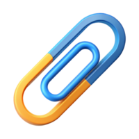 immaculate creative Isometric paperclip with clean lines. Flat color, single-weight stroke with Scalable Design. professional png