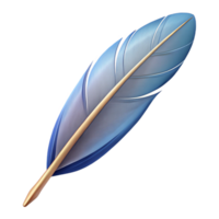 immaculate surreal Line art of a feather. Single-weight stroke, flat color, clean lines with Scalable Design. studio quality png