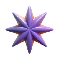 nostalgic glorious Isometric star with flat color. Clean lines, symmetrical with Scalable Design. studio quality png