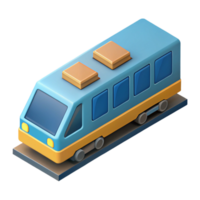calm impressive Isometric train with flat color. Clean lines, single-weight stroke with Scalable Design. 8K png