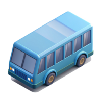 hypnotic urban Isometric bus with crisp edges. Scalable, minimal design with Scalable Design. professional png