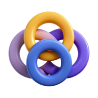 exceptional abstract Abstract composition of three intersecting circles. Flat color, with Scalable Design. 4K png