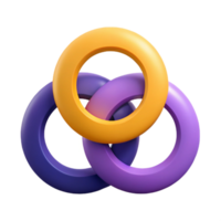 inspired baroque Abstract composition of three intersecting circles. Flat color, with Scalable Design. flawless png