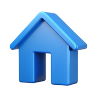 sumptuous nostalgic urban Clean lines forming a house silhouette with flat blue color with Scalable Design. crisp png