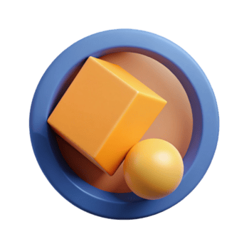 suntuoso alegre renascimento mínimo geométrico composição com uma quadrado e círculo. plano cor, limpar \ limpo linhas com escalável Projeto. genuíno png