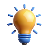 memorable futuristic Stylized lightbulb icon with radiating lines. Crisp edges, flat color with Scalable Design. authentic png