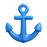 nostalgic magnificent Crisp edges define a simple anchor icon, flat blue fill with Scalable Design. top-tier png