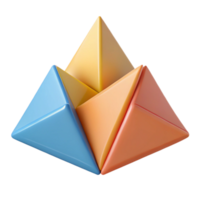 mysterious enchanting Minimal geometric composition of three triangles. Flat color, clean lines with Scalable Design. premium png