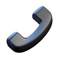 seductor moderno crujiente bordes definir un sencillo teléfono icono, plano negro llenar, con escalable diseño. 8k png