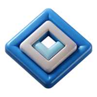 serene mysterious elegant Overlapping squares, symmetrical, single-weight stroke, with Scalable Design. artisan png