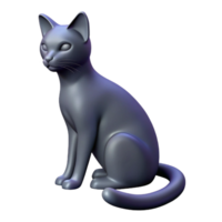 wonderful romantic contemporary Silhouette of a cat sitting. Clean lines, with Scalable Design. luxury png