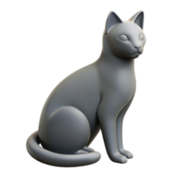 unforgettable artistic Silhouette of a cat sitting. Clean lines, with Scalable Design. refined png