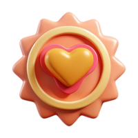 picturesque rustic Heart-shaped badge with a symmetrical heart within. Flat color, scalable, crisp edges with Scalable Design. 8K png