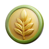 magnificent unforgettable Oval badge with a stylized symmetrical leaf. Crisp edges, scalable, single-weight stroke with Scalable Design. png