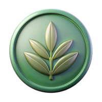 distinctive creative Oval badge with a stylized symmetrical leaf. Crisp edges, scalable, single-weight stroke with Scalable Design. 8K png
