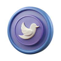 gorgeous geometric Circular badge with a stylized bird silhouette. Flat color, minimal design, with Scalable Design. premium png