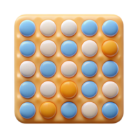 dazzling retro A repeating pattern of squares and circles, flat color, with Scalable Design. flawless png