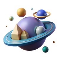 gorgeous dynamic urban Abstract geometric space scene, flat color with Scalable Design. premium png