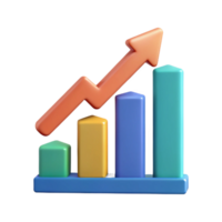 unforgettable victorian Upward trending arrow chart with three data points. Clean lines, flat color, minimal design with Scalable Design. high resolution png