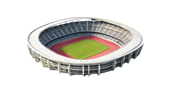 Modern Sports Arena with Empty Seats and Track Field Ideal for Event Planning and Architecture png