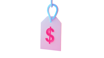 Price Tag with Dollar Symbol Modern Design for Finance and Retail Concepts png