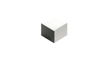 3D Cube on Black Background Minimalist Design for Creative Projects and Presentations png