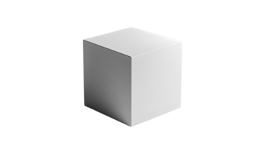 3D Rendered Cube on Black Background Minimalist Design for Creative Projects and Presentations png