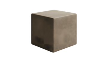3D Rendered Cube with Textured Surface on Black Background for Design and Art Projects png