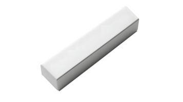 3D Rendered White Rectangular Object on Black Background Minimalist Design Geometric Shape M png
