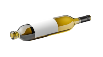 A bottle of golden liquid with a blank label perfect for branding and product design png