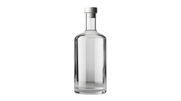Empty Glass Bottle with Metallic Cap on Black Background Ideal for Product Mockups and Design png