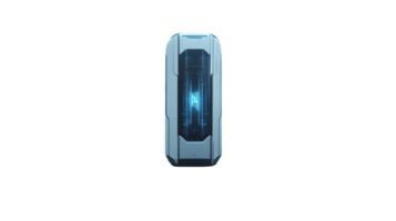 Futuristic Device with Blue Illumination and Digital Interface HighTech Gadget for Technology png