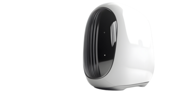Futuristic Device with Sleek Design and Circular Interface for Modern Technology Applications png