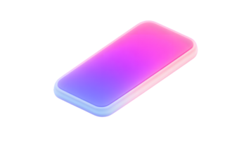 Futuristic Smartphone with Gradient Colors on a Black Background Modern Technology Device Abs png