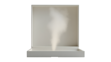 Minimalist Open Box with Ethereal Light Effect Ideal for Product Presentation Artistic Design png