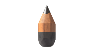 A detailed 3D rendering of a sharpened pencil showcasing its wooden texture and graphite core png