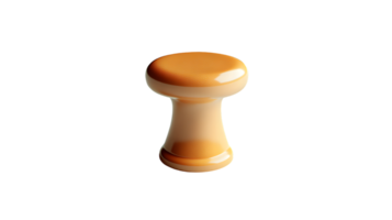 Abstract Orange Geometric Shape with Smooth Surface and Rounded Edges Ideal for Design Project png