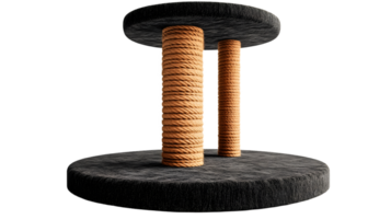 Abstract Rope Structure with Circular Base and Platform png