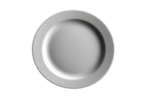 Empty White Plate on Black Background Minimalist Design for Culinary and Artistic Projects png
