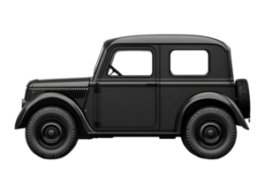 A classic vintage vehicle with a sleek black finish perfect for automotive enthusiasts and ret png