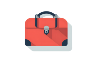 A secure red briefcase with a lock ideal for business and security concepts png