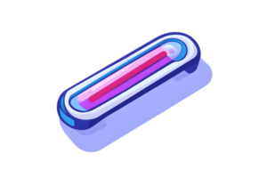 Abstract 3D Render of a Futuristic Device with Vibrant Colors and Sleek Design for Technology png