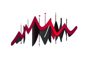 Abstract Red and Black Zigzag Pattern with Dripping Effect for Modern Design png