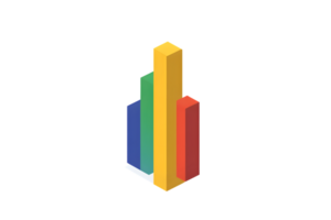 Colorful 3D Bar Graph on Black Background Modern Data Visualization for Business and Analytics png