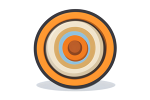 Concentric Circles Design Abstract Artwork with Vibrant Colors and Geometric Patterns for Crea png