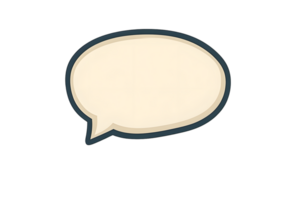 Empty Speech Bubble with Clean Design for Communication and Dialogue Concepts png